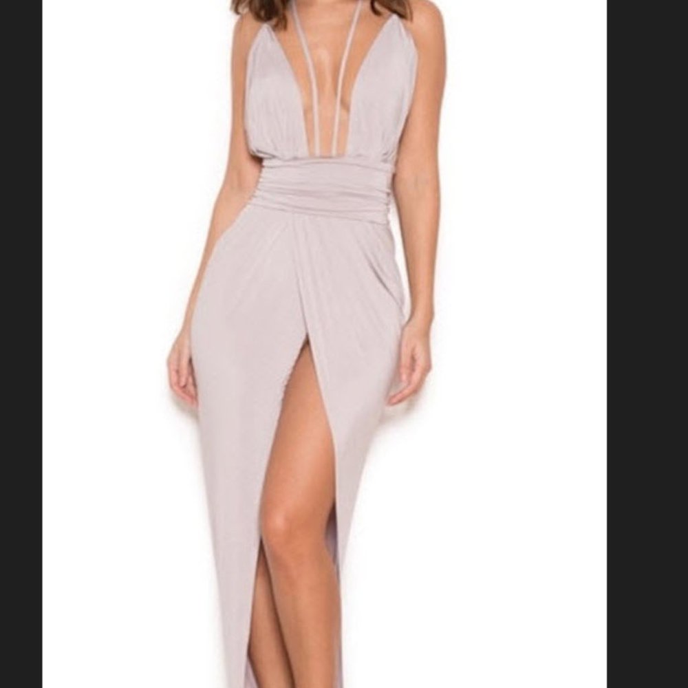 House of CB Long Gown with Slit